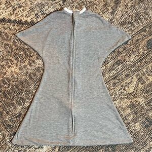 Sleeping Baby Grey Sleep Sack Swaddle with Center Zipper